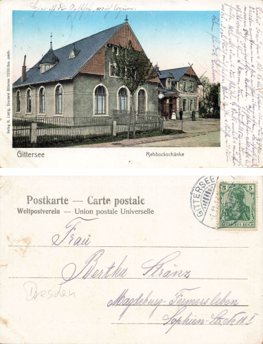 Gittersee Dresden Rehbockschaenke o 1914