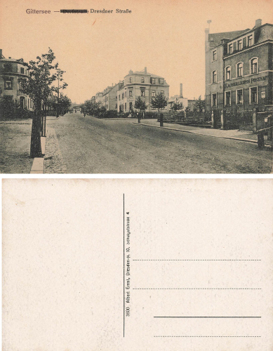 Gittersee Dresdner Strasse (Dorfstrasse) Postamt * um 1920