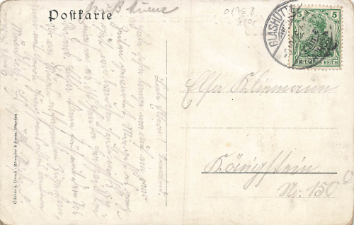 01768 Glashütte Sachsen 400 Jahrfeier Künstlerkarte Richard Lanzendorf o 1906