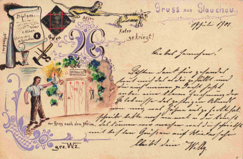 Glauchau Sachsen Privatgannzsache o 1901