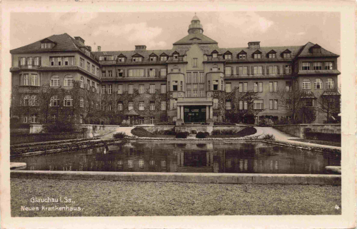 Glauchau Sachsen Krankenhaus Feldpost Reserve Lazarett o 1942