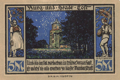 Gleiwitz Oberschlesien Notgeldschein Gliwice um 1920