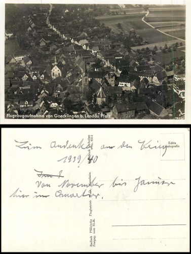 Goecklingen bei Landau Pfalz gebr. ca. 1939