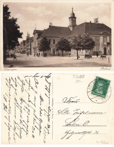 Goppingen Rathaus o 2.10.1928