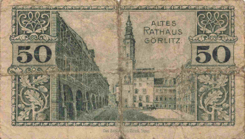 Görlitz Notgeldschein 50 Pfennig 1918