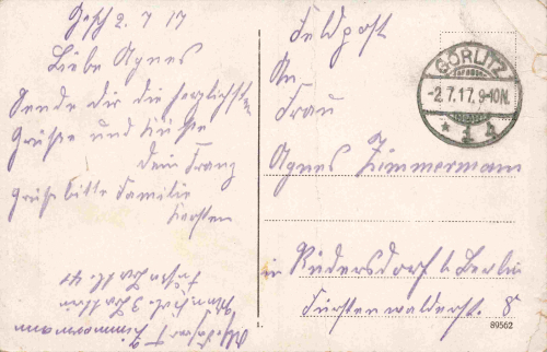 Goerlitz Postplatz o 1917