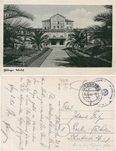 Goettingen station field post o 14.9.1944