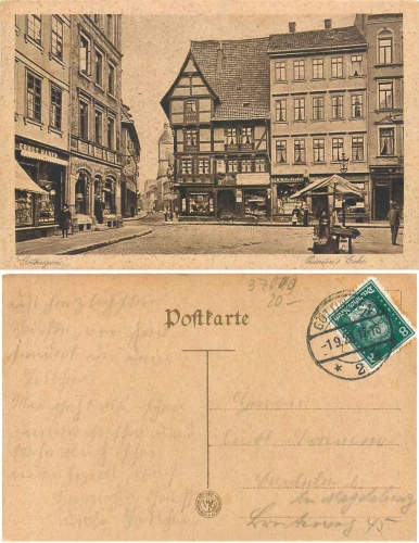 Goettingen Quentins Ecke o 1.9.1928