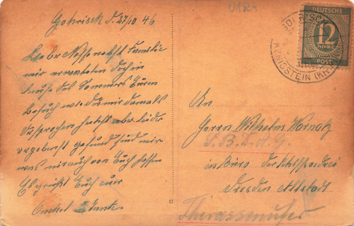 01824 Gohrisch, Saxon Switzerland, o 1947