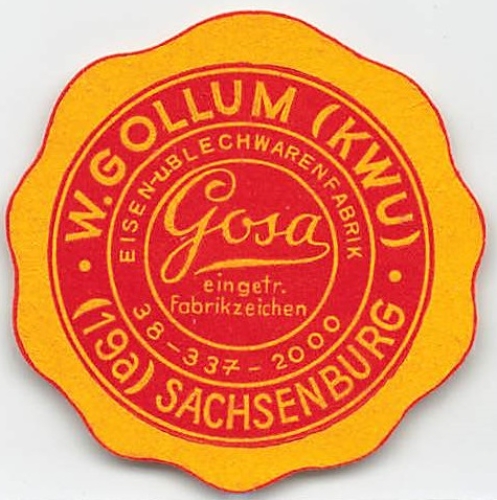 Gosa iron sheet goods factory W. Gollum Sachsenburg vignette around 1930