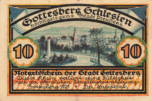 Gottesberg Silesia emergency banknote Bolesławiec 1921