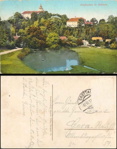 Grafenstein in Bohemia Grabstejn o 10.6.1912