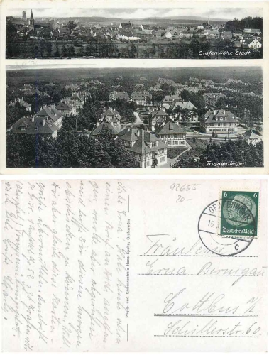 Grafenwoehr city view and troop camp o March 16, 1933
