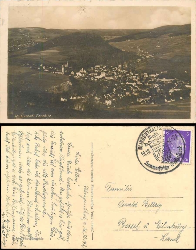 Graslitz Sudetenland o 19.10.1942