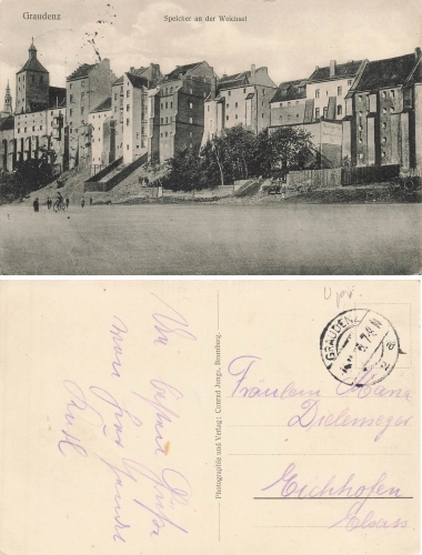 Graudenz Westpreussen Speicher an der Weichsel Grudziadz o 1915