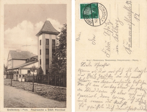 Greifenberg Pomerania Fire Station Gryfice o 1929