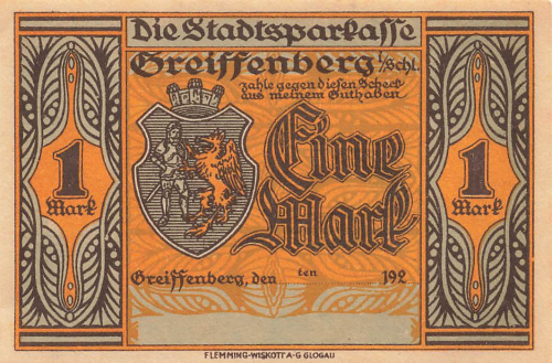 Greiffenberg Silesia emergency bank note Gryfów Śląski 1920