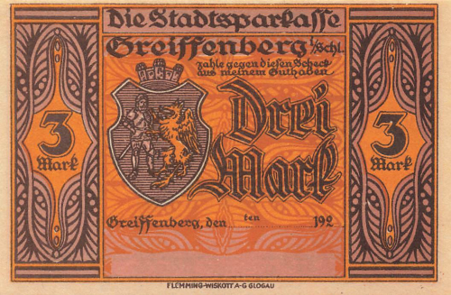 LGreiffenberg Schlesien Notgeldschein Gryfów Śląski 1920