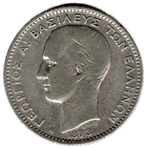 Griechenland 1 Drachme 1873 A Georg I