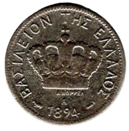 Griechenland 10 Lepta 1894 A Georg I