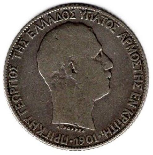 Griechenland Kreta 1 Drachme 1901 George