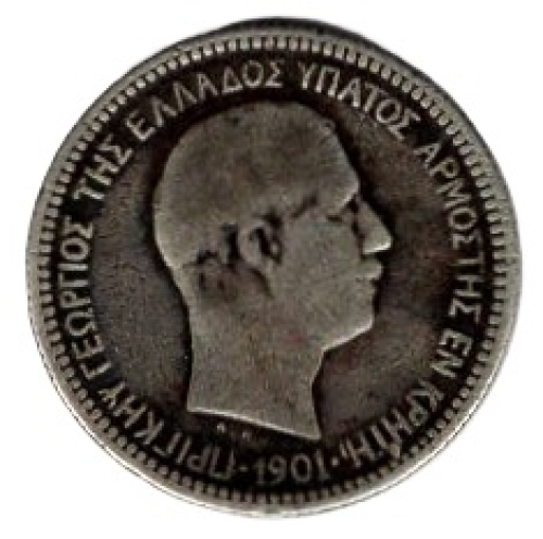 Griechenland Kreta 50 Lepta 1901 George