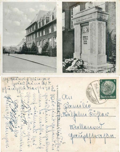 64347 Griesheim near Darmstadt Adolf Hitler School o June 29, 1939