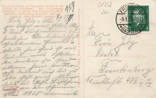 01737 Grillenburg Kurort Hartha Tharandt im Winter o 1929