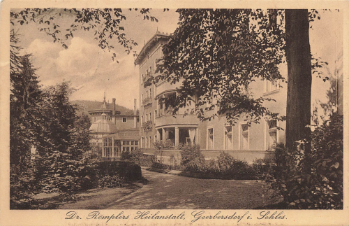Gröbersdorf Schlesien Sokołowsko Dr. Römplers Heilanstalt o 1928