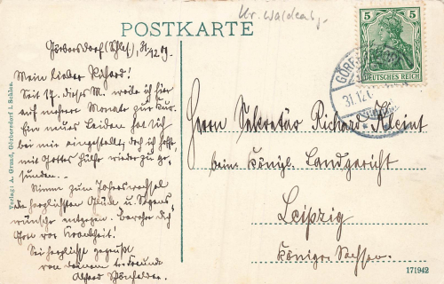 Groebersdorf Schlesien Sokołowsko o 1909