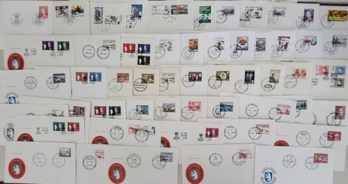Greenland Lot approx. 55 first day covers FDC with special cancellation 1979 to 1995