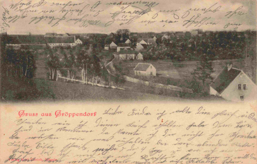 04773 Gröppendorf railway postmark Wermsdorf-Oschatz Train 5723 o 1906