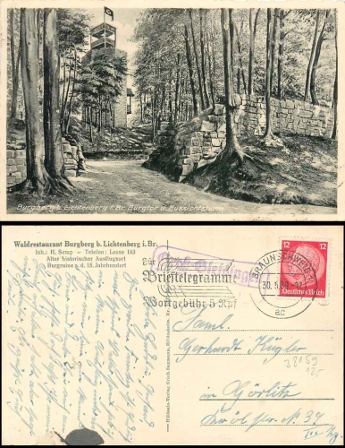 38159 Gross-Gleidingen country postmark, post office postmark on postcard o May 30, 1939