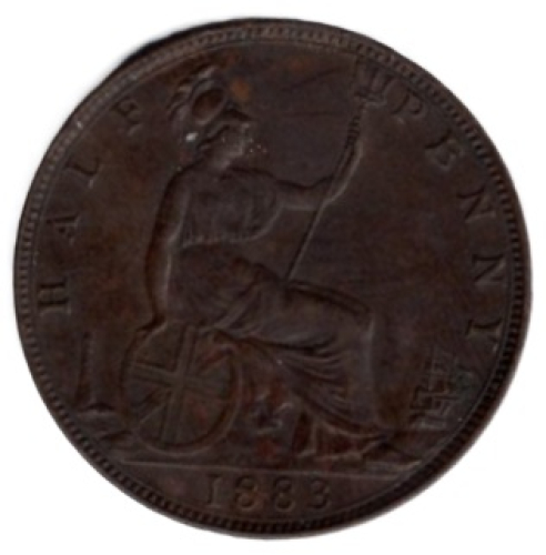 Großbritannien Half Penny 1883 Victoria UK 1/2 Penny