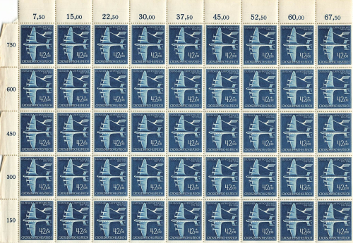 Greater German Reich Michel 868 German Airmail Service Counter Sheet Part **1944