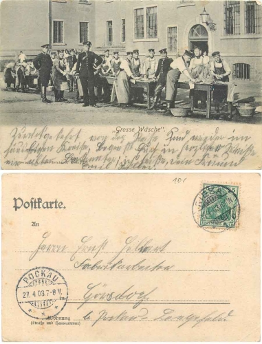 Large laundry Soldiers washing o 27.4.1903