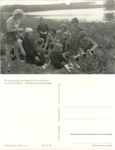 15859 Kehrigk Grosser Milasee Children's holiday camp at Humbolt University Young paramedics *1959
