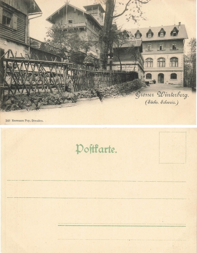 Large Winterberg Restaurant Saxon Switzerland * around 1900