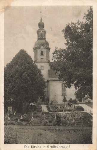 01900 Grossroehrsdorf Lausitz Kirche o 1926