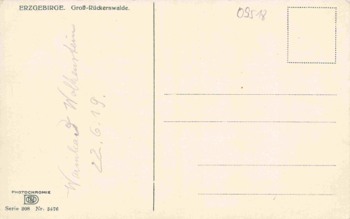 Großrückerswalde Erzgebirge Photochromie * um 1920