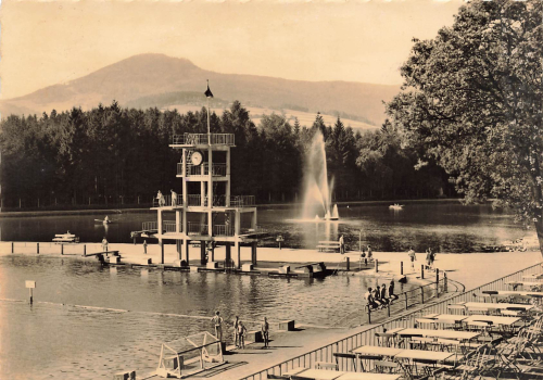 Grossschoenau Sachsen Waldstrandbad o um 1962