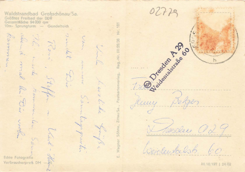 Grossschoenau Sachsen Waldstrandbad o um 1962