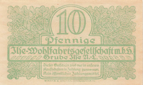 01968 Grube Ilse Senftenberg Notgeldschein