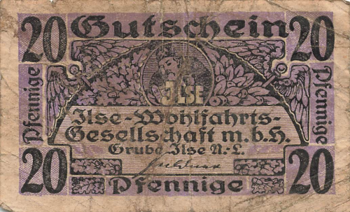 01968 Grube Ilse Senftenberg Notgeldschein