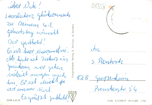 08344 Grünhain Erzgebirge Mehrbildkarte o 1977
