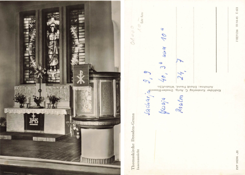 Gruna Dresden Thomaskirche Innenansicht * um 1966