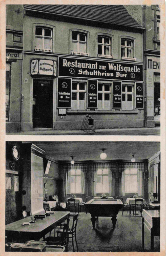 03172 Guben NiederlausitzRestaurant zur Wolfsquelle Adolf Hitler Strasse 11 * um 1940