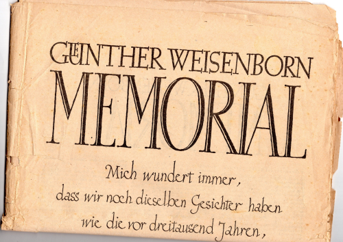 Guenther Weisenborn Memorial Mich wundert immer, dass wir noch dieselben Gesichter haben 1948  Rowohlt Verlag