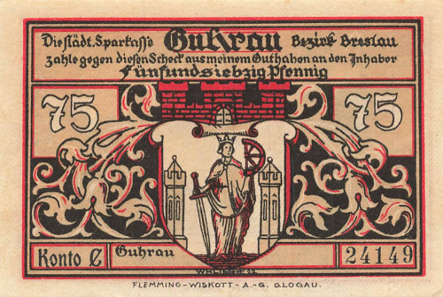 Guhrau Schlesien Notgeldschein Góra  1922