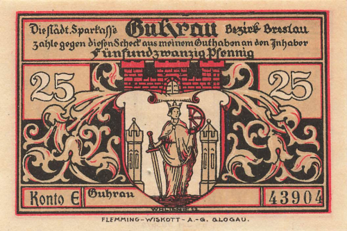 Guhrau Schlesien Notgeldschein Góra  1922